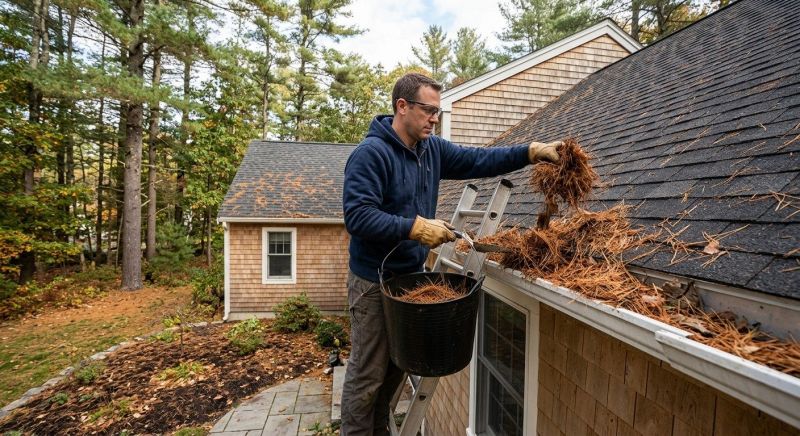 Gutter Pine Needle Removal in Bergen County, NJ